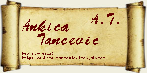 Ankica Tančević vizit kartica